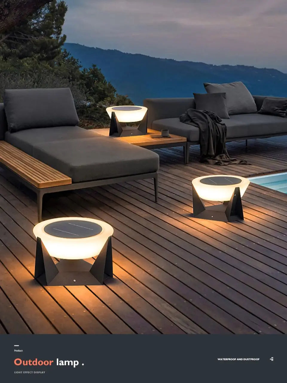 Modern Solar Post Light Outdoor Lamp for Garden