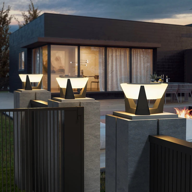 Modern Solar Post Light Outdoor Lamp for Garden