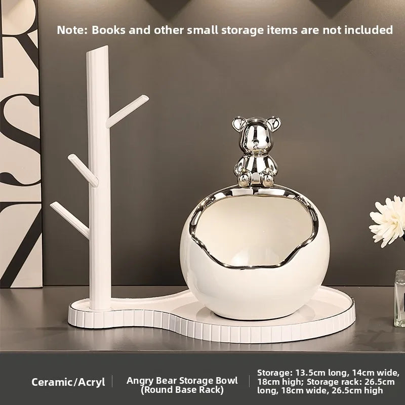 Luxury Entrance lway Key Holder Storage Organizer Living Room Bear Decorative Accories Lightweight High End oe Cabinet