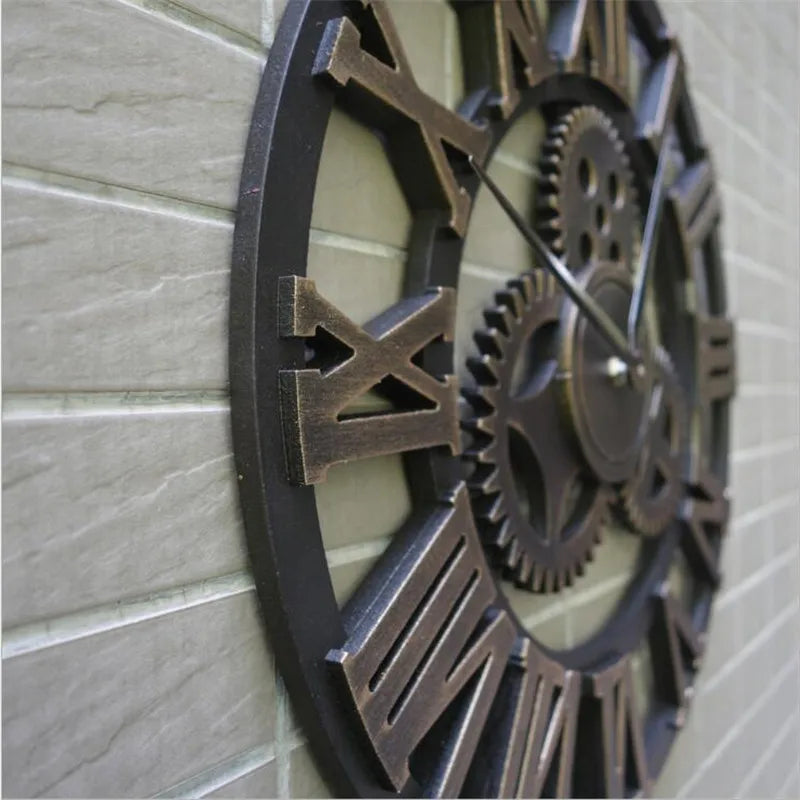 Wall Clock - Retro Industrial Style