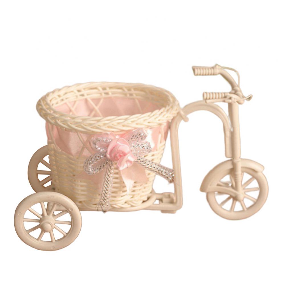Flower Basket Vase Tricycle Bicycle Model