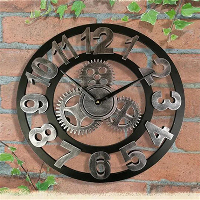 Wall Clock - Retro Industrial Style