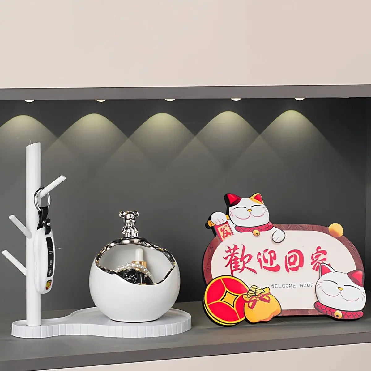Luxury Entrance lway Key Holder Storage Organizer Living Room Bear Decorative Accories Lightweight High End oe Cabinet