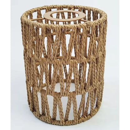 Cross-Border Retro Paper String Table Lamp Decorative Lamp Chandelier Dual-Use Creative Lamp Bedside HandmadeDIYPaper String Wov