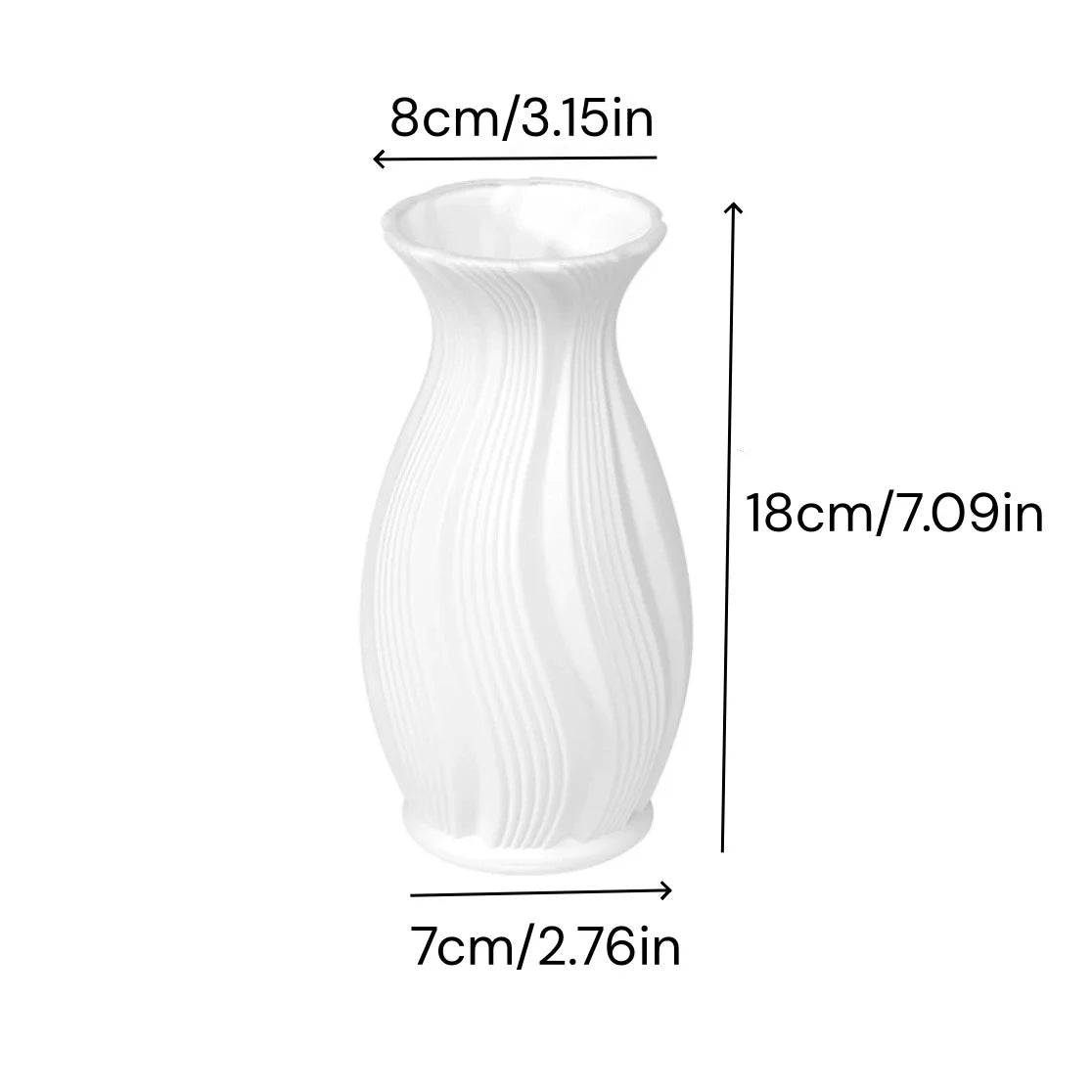 Nordic Plastic Small Vase for Table Flower Vase Tall Large Plastic Vases for Wedding Centerpieces Home Living Room Wedding Decor