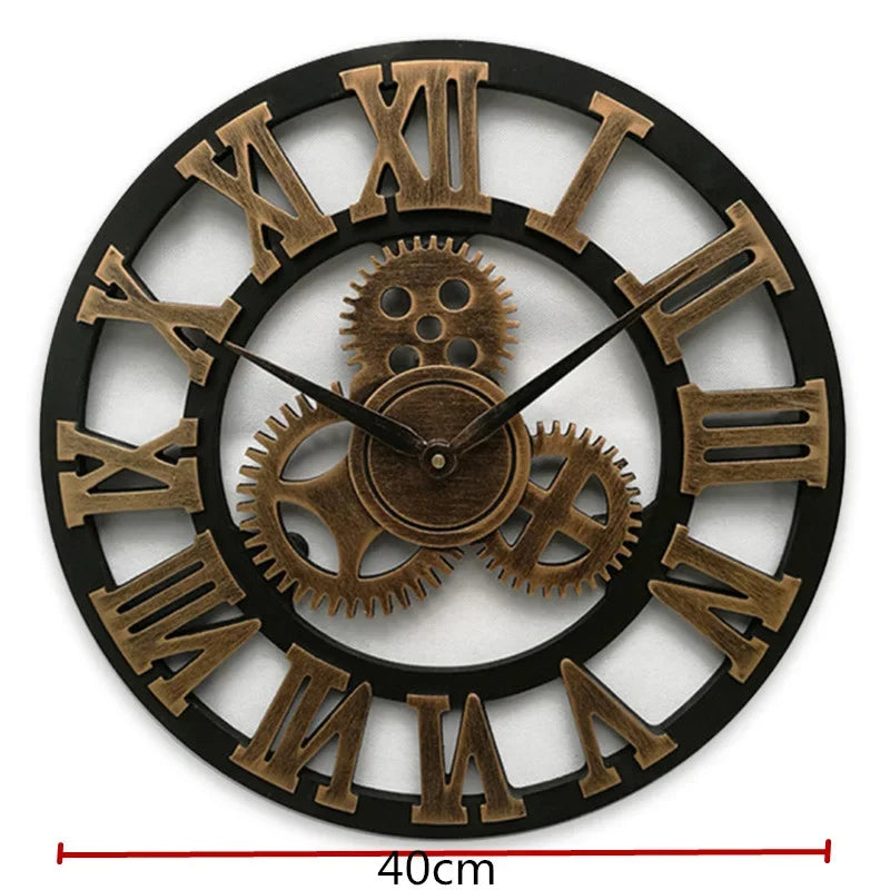 Wall Clock - Retro Industrial Style