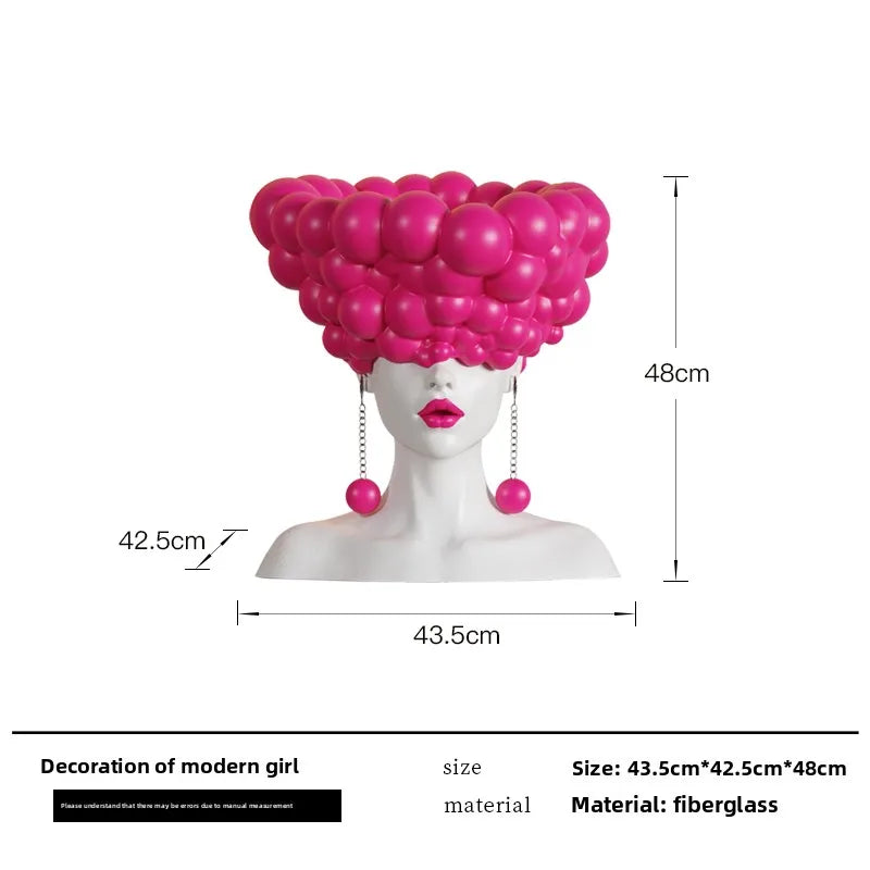 Creative Home Decor Fashion Modern Girl Art Figure Sculpture Ornament Resin Crafts Living Room Office Desktop Decor Accessories