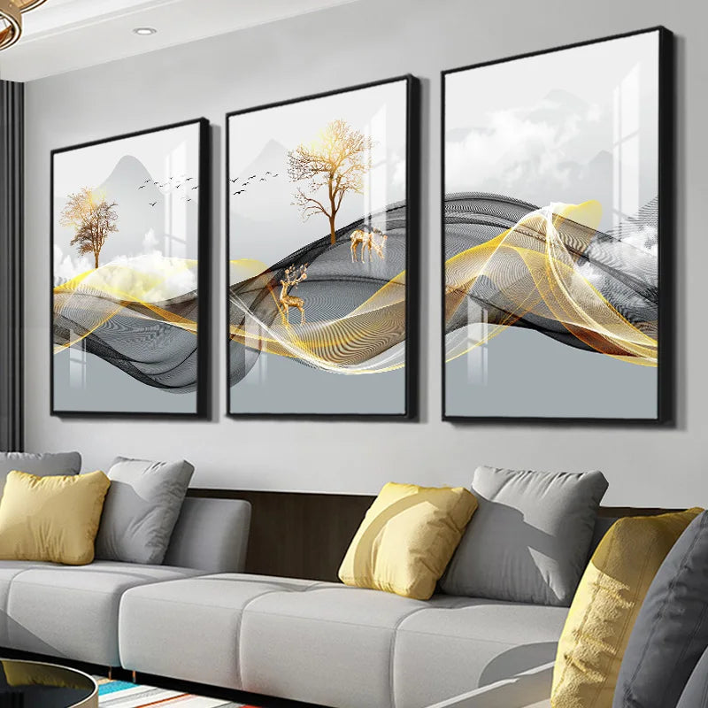 Wall Art Luxury and Modern 3 Pieces