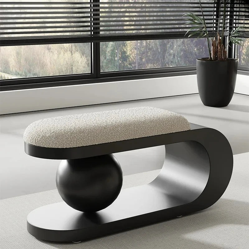 Nordic Luxury Entryway Bench Modern Living Room Shoe Changing Stool Designer Bedroom Bench Wooden Sofa Bench Home Furniture