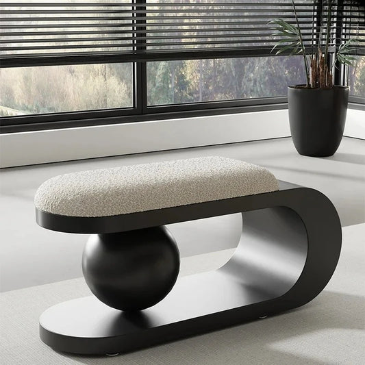 Nordic Luxury Entryway Bench Modern Living Room Shoe Changing Stool Designer Bedroom Bench Wooden Sofa Bench Home Furniture