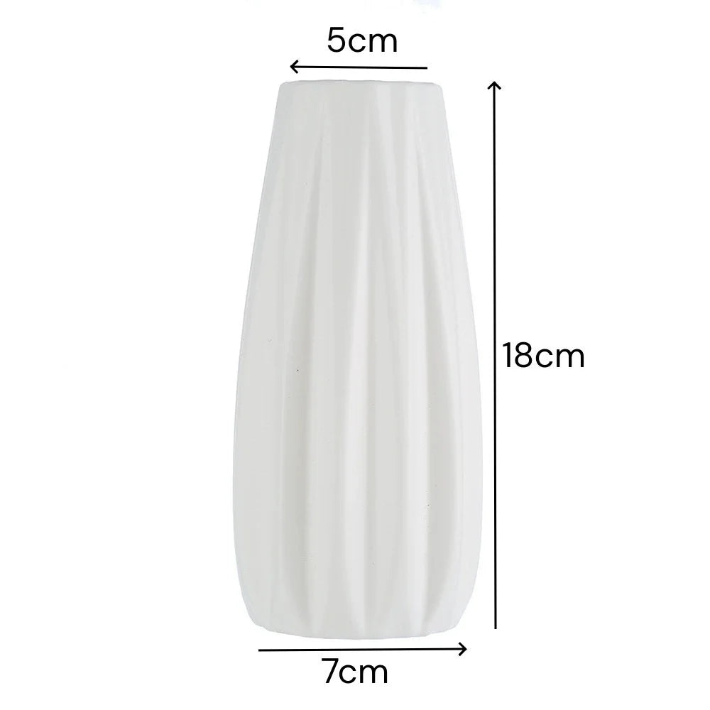 Nordic Plastic Small Vase for Table Flower Vase Tall Large Plastic Vases for Wedding Centerpieces Home Living Room Wedding Decor