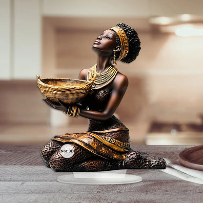 African women store and pray for 2D flat acrylic ornaments. Home Decoration Living Room Desktop Decoration Pendant