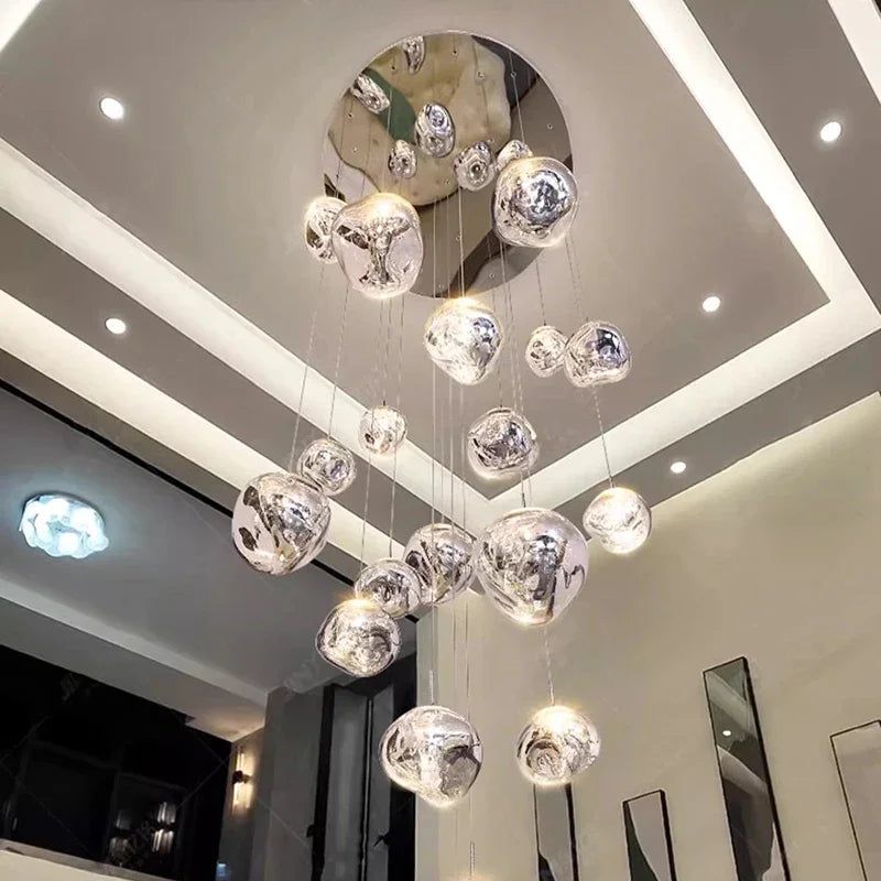 Modern home decor led lights pendant light lamps forstaircase Chandeliers for living room hanging light indoor lighting