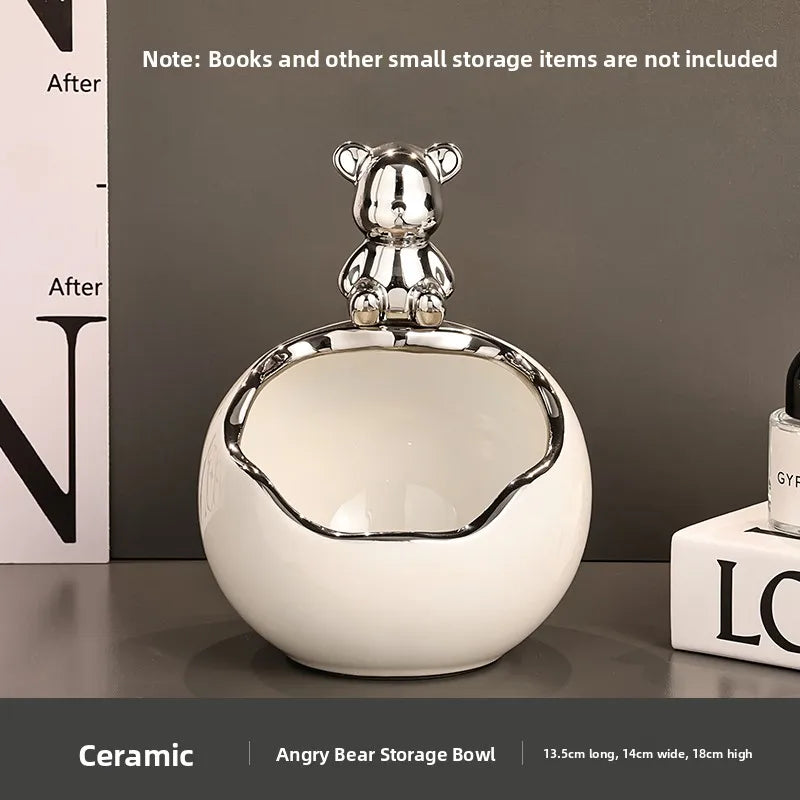 Luxury Entrance lway Key Holder Storage Organizer Living Room Bear Decorative Accories Lightweight High End oe Cabinet