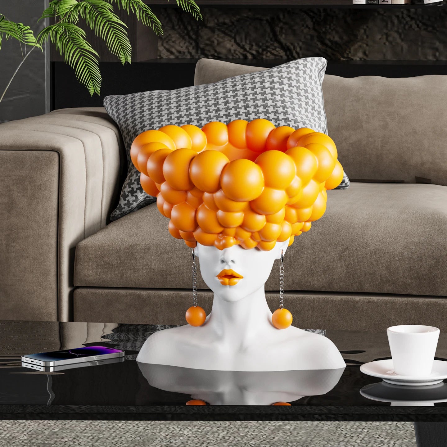 Creative Home Decor Fashion Modern Girl Art Figure Sculpture Ornament Resin Crafts Living Room Office Desktop Decor Accessories
