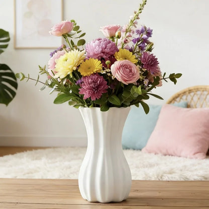 Nordic Plastic Small Vase for Table Flower Vase Tall Large Plastic Vases for Wedding Centerpieces Home Living Room Wedding Decor