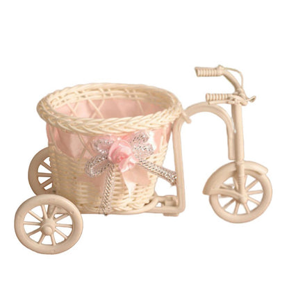 Flower Basket Vase Tricycle Bicycle Model
