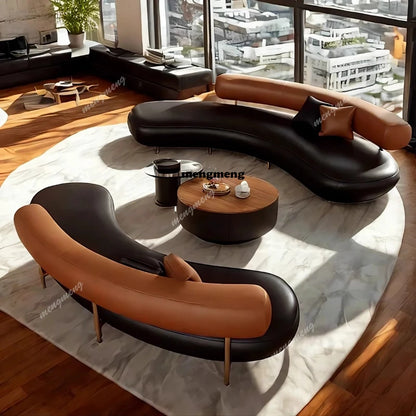Round Curved Living Room Sofas Pouf Armchair Couch Lazy Office Living Room Sofas Recliner Sectional Muebles Library Furniture