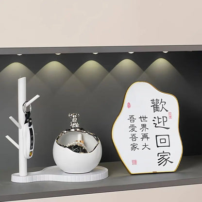 Luxury Entrance lway Key Holder Storage Organizer Living Room Bear Decorative Accories Lightweight High End oe Cabinet