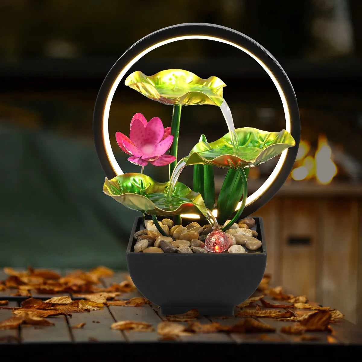 Tabletop - Natural Rocks and LED Lights