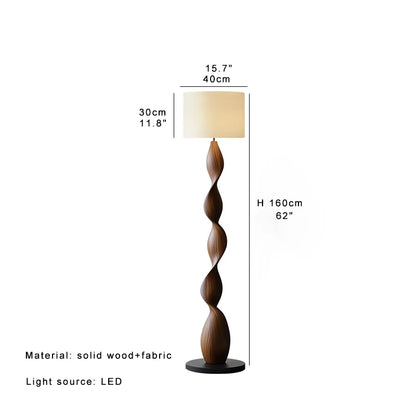 Modern Creative Wooden Floor Lamps Linen Lampshade Led Designer Room Decor Standing Light Solid Wood Living Room Decor