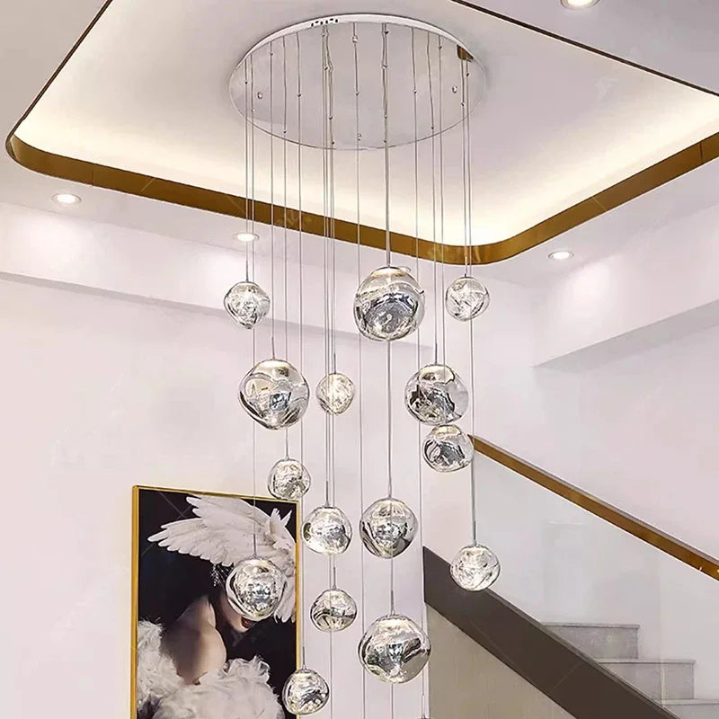 Modern home decor led lights pendant light lamps forstaircase Chandeliers for living room hanging light indoor lighting