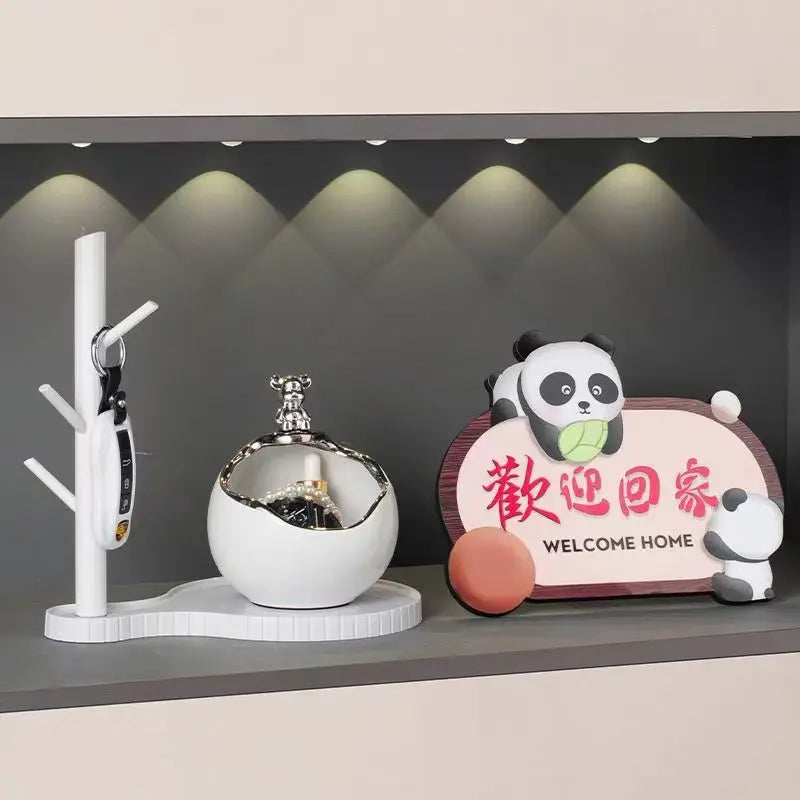 Luxury Entrance lway Key Holder Storage Organizer Living Room Bear Decorative Accories Lightweight High End oe Cabinet