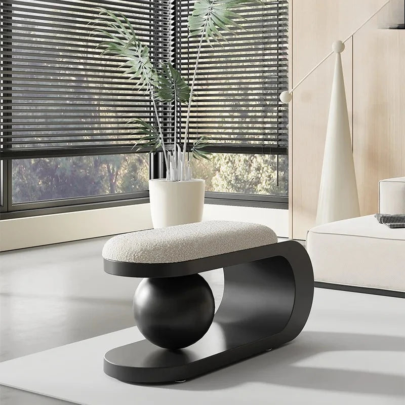 Nordic Luxury Entryway Bench Modern Living Room Shoe Changing Stool Designer Bedroom Bench Wooden Sofa Bench Home Furniture